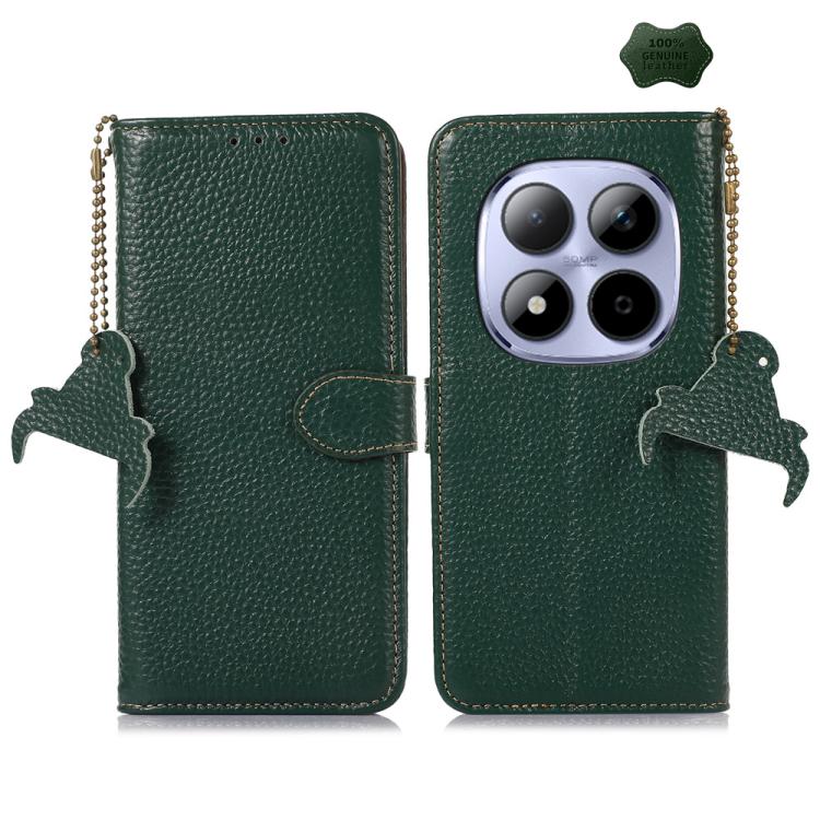 Genuine Leather Litchi Texture RFID Leather Phone Case, For Redmi A7 Pro 171mm/Poco C85x 5G, For Redmi Turbo 5 Max / Poco X8 Pro Max, For Redmi Turbo 5 5G / Poco X8 Pro 5G, For Redmi Note 15 5G Global 164mm, For Redmi K90 Pro Max/Poco F8 Ultra         ...