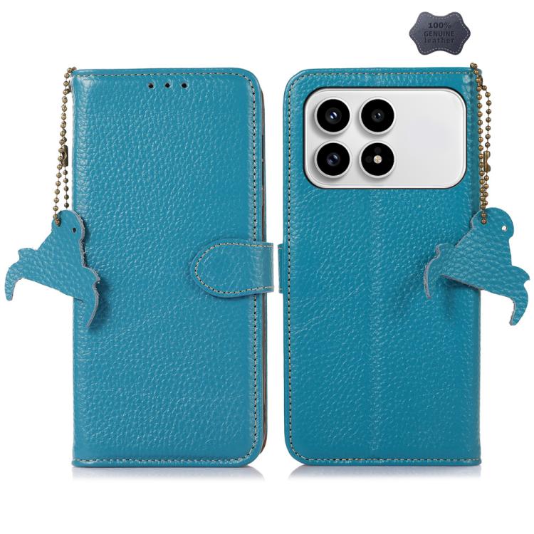 Genuine Leather Litchi Texture RFID Leather Phone Case, For Redmi A7 Pro 171mm/Poco C85x 5G, For Redmi Turbo 5 Max / Poco X8 Pro Max, For Redmi Turbo 5 5G / Poco X8 Pro 5G, For Redmi Note 15 5G Global 164mm, For Redmi K90 Pro Max/Poco F8 Ultra         ...