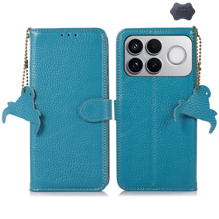 Genuine Leather Litchi Texture RFID Leather Phone Case, For Redmi A7 Pro 171mm/Poco C85x 5G, For Redmi Turbo 5 Max / Poco X8 Pro Max, For Redmi Turbo 5 5G / Poco X8 Pro 5G, For Redmi Note 15 5G Global 164mm, For Redmi K90 Pro Max/Poco F8 Ultra         ...