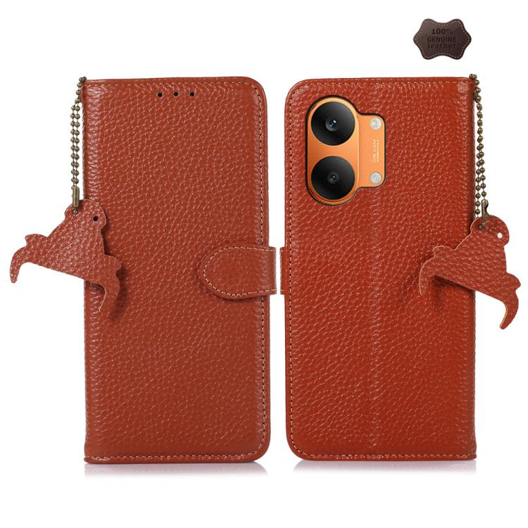 Genuine Leather Litchi Texture RFID Leather Phone Case, For Redmi A7 Pro 171mm/Poco C85x 5G, For Redmi Turbo 5 Max / Poco X8 Pro Max, For Redmi Turbo 5 5G / Poco X8 Pro 5G, For Redmi Note 15 5G Global 164mm, For Redmi K90 Pro Max/Poco F8 Ultra         ...