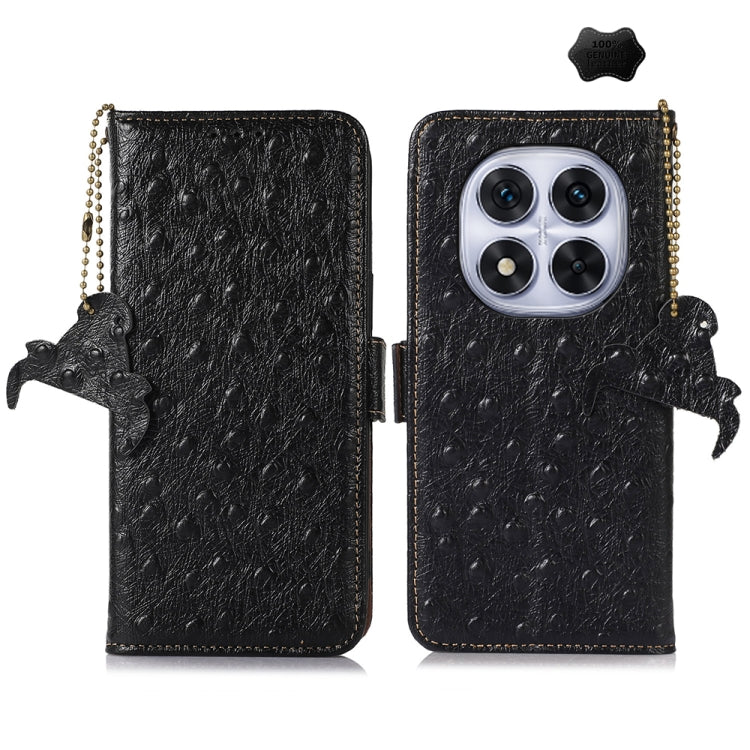 Ostrich Pattern Genuine Leather RFID Phone Case, For Redmi A7 Pro 171mm/Poco C85x 5G, For Redmi Turbo 5 Max / Poco X8 Pro Max, For Redmi Turbo 5 5G / Poco X8 Pro 5G, For Redmi Note 15 5G Global 164mm, For Redmi K90 Pro Max/Poco F8 Ultra                ...