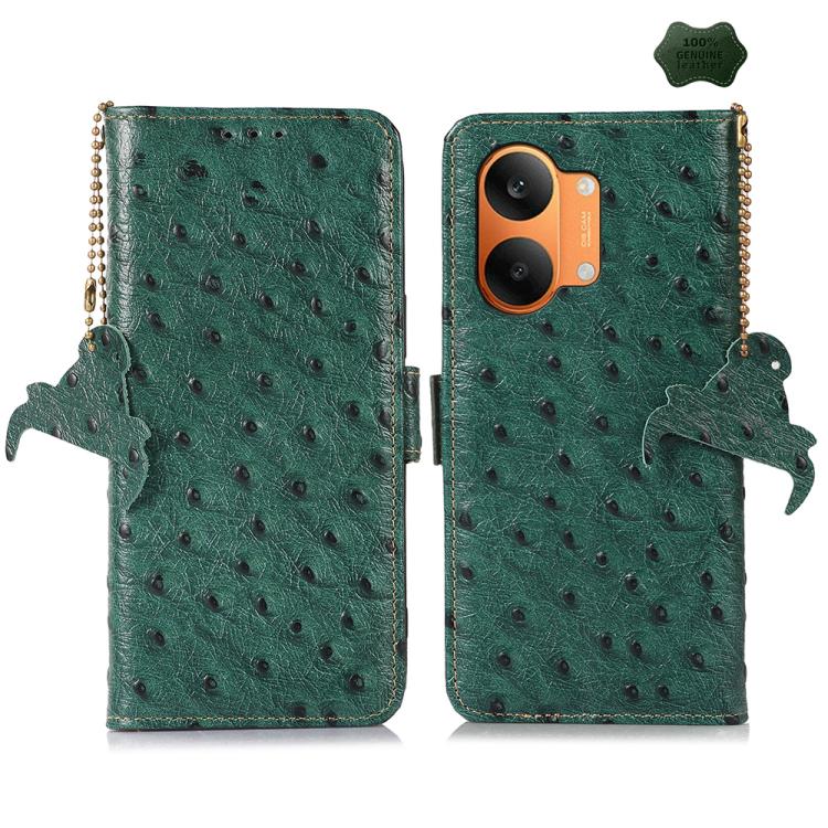 Ostrich Pattern Genuine Leather RFID Phone Case, For Redmi A7 Pro 171mm/Poco C85x 5G, For Redmi Turbo 5 Max / Poco X8 Pro Max, For Redmi Turbo 5 5G / Poco X8 Pro 5G, For Redmi Note 15 5G Global 164mm, For Redmi K90 Pro Max/Poco F8 Ultra                ...