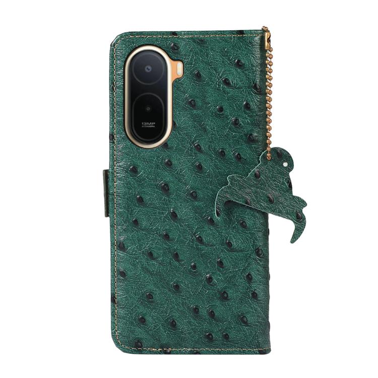Ostrich Pattern Genuine Leather RFID Phone Case, For Redmi A7 Pro 171mm/Poco C85x 5G, For Redmi Turbo 5 Max / Poco X8 Pro Max, For Redmi Turbo 5 5G / Poco X8 Pro 5G, For Redmi Note 15 5G Global 164mm, For Redmi K90 Pro Max/Poco F8 Ultra                ...