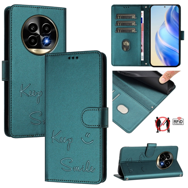 Smile Embossing RFID Leather Phone Case, For Realme GT 7 Pro 5G, For Realme C63 5G Global, For Realme Note 60 4G Global, For Realme 13+ 5G Global, For Realme 13 Pro / 13 Pro+ 5G, For Realme GT 6 / 6T 5G Global, For Realme C63 / C61 Global              ...