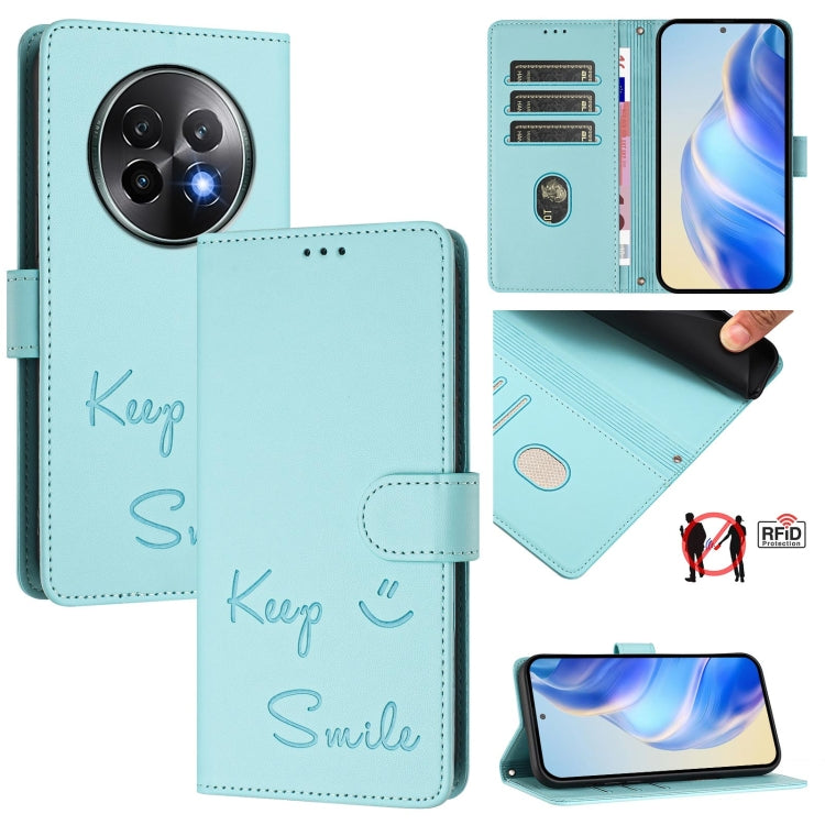 Smile Embossing RFID Leather Phone Case, For Realme GT 7 Pro 5G, For Realme C63 5G Global, For Realme Note 60 4G Global, For Realme 13+ 5G Global, For Realme 13 Pro / 13 Pro+ 5G, For Realme GT 6 / 6T 5G Global, For Realme C63 / C61 Global              ...