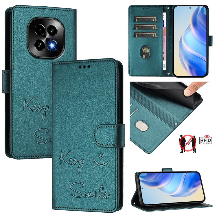 Smile Embossing RFID Leather Phone Case, For Realme GT 7 Pro 5G, For Realme C63 5G Global, For Realme Note 60 4G Global, For Realme 13+ 5G Global, For Realme 13 Pro / 13 Pro+ 5G, For Realme GT 6 / 6T 5G Global, For Realme C63 / C61 Global              ...