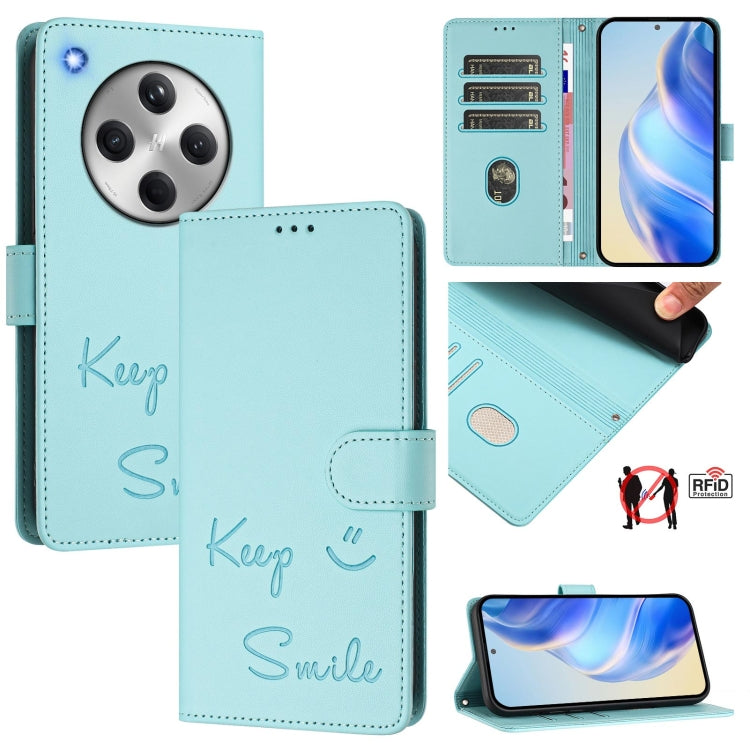 Smile Embossing RFID Leather Phone Case, For OPPO Reno13 F 5G / Reno13 A, For OPPO Reno16 F 5G / Reno16 FS 5G, For OPPO Reno16 5G / Reno16 Pro 5G Global, For OPPO Find X9s Pro 5G, For OPPO Find X9 Ultra, For OPPO A5 Pro China, For OPPO Find X8         ...
