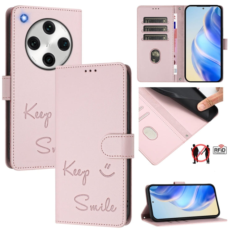 Smile Embossing RFID Leather Phone Case, For OPPO A98 5G / F23 5G India, For OPPO Find X8 Pro, For OPPO A78 5G Global / A1X 5G, For OPPO Reno8 T 4G Global, For OPPO Find X6 Pro, For OPPO Find X6, For OPPO A1 Pro 5G / Reno8 T 5G Global                  ...