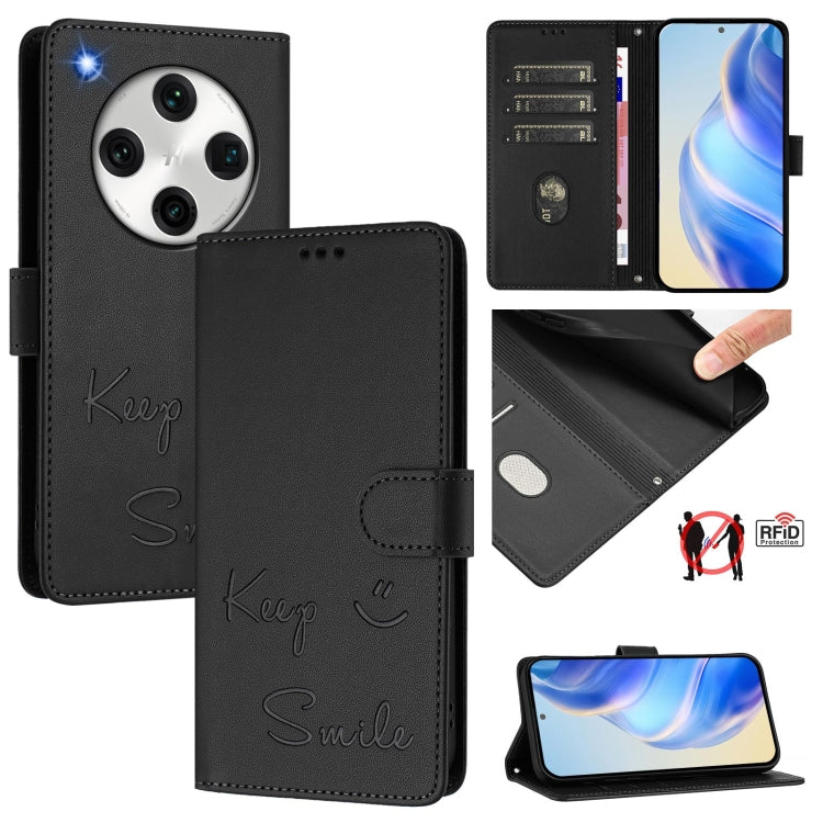 Smile Embossing RFID Leather Phone Case, For OPPO A98 5G / F23 5G India, For OPPO Find X8 Pro, For OPPO A78 5G Global / A1X 5G, For OPPO Reno8 T 4G Global, For OPPO Find X6 Pro, For OPPO Find X6, For OPPO A1 Pro 5G / Reno8 T 5G Global                  ...