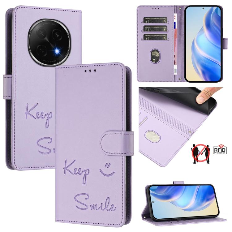 Smile Embossing RFID Leather Phone Case, For OPPO Reno13 F 5G / Reno13 A, For OPPO Reno16 F 5G / Reno16 FS 5G, For OPPO Reno16 5G / Reno16 Pro 5G Global, For OPPO Find X9s Pro 5G, For OPPO Find X9 Ultra, For OPPO A5 Pro China, For OPPO Find X8         ...