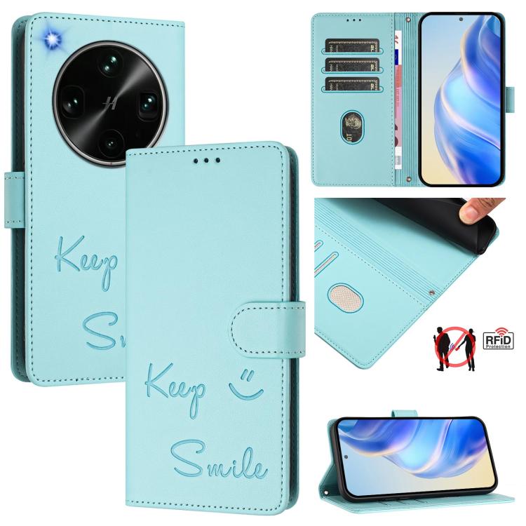 Smile Embossing RFID Leather Phone Case, For OPPO Reno13 F 5G / Reno13 A, For OPPO Reno16 F 5G / Reno16 FS 5G, For OPPO Reno16 5G / Reno16 Pro 5G Global, For OPPO Find X9s Pro 5G, For OPPO Find X9 Ultra, For OPPO A5 Pro China, For OPPO Find X8         ...