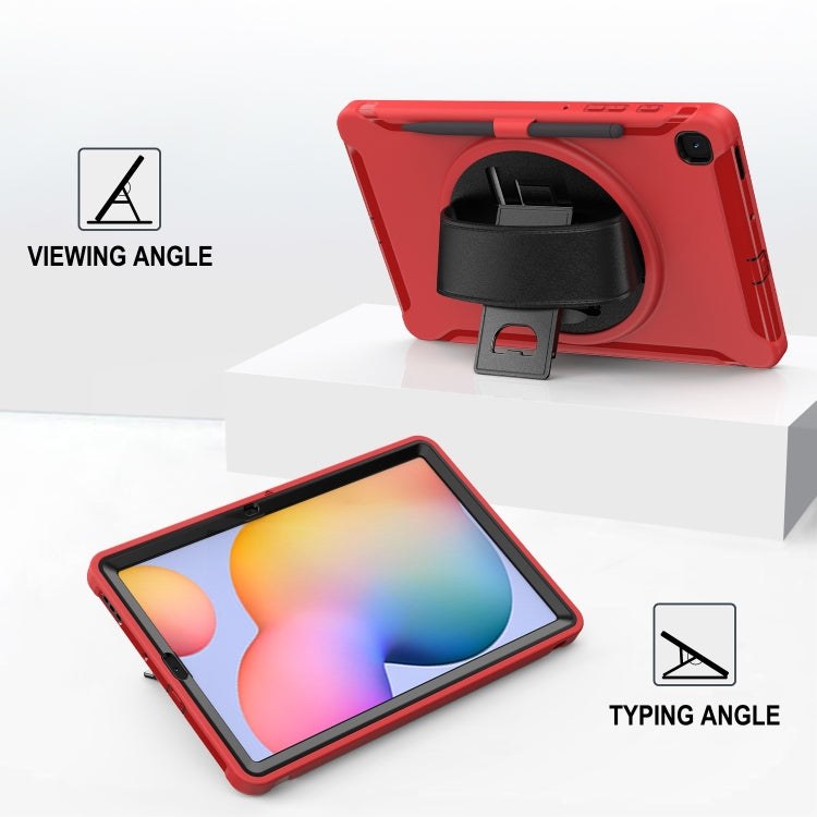 360 Degree Rotation PC+TPU Protective Cover with Holder & Hand Strap & Pen Slot, For Samsung Galaxy Tab A 8.4 (2020) T307, For Samsung Galaxy Tab S6 Lite, For iPad Pro 12.9 inch (2020), For iPad 10.2