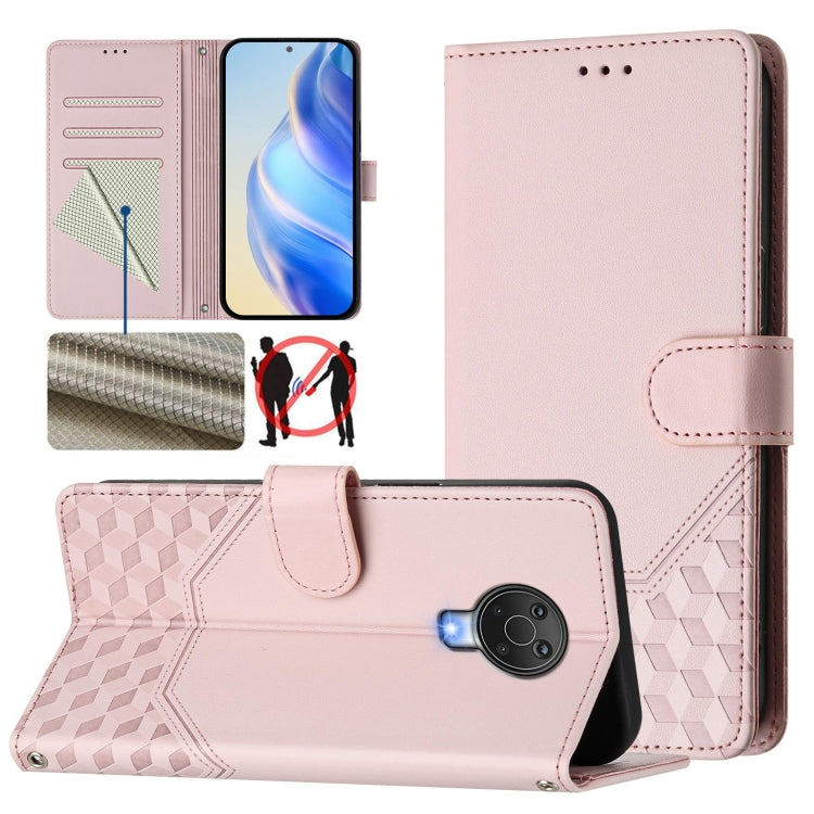Honeycomb Embossing RFID Leather Phone Case, For Nokia G400, For Nokia G11 4G / G21 4G, For Nokia C30, For Nokia C01 Plus / C1 2nd Edition, For Nokia XR20, For Nokia C10 / C20, For Nokia X20 / X10, For Nokia G20 / G10