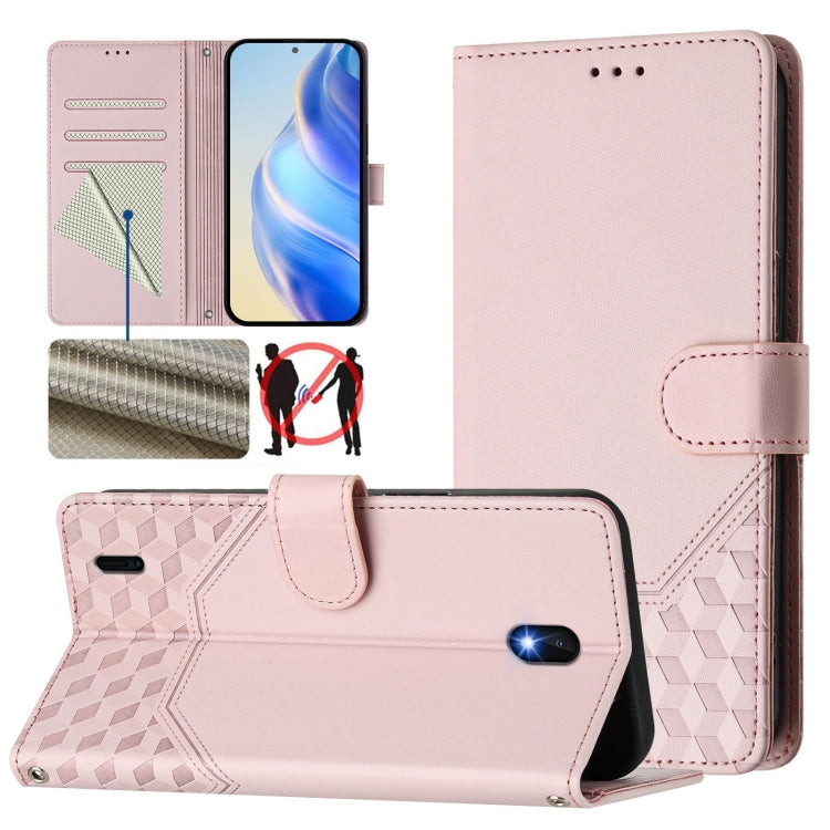 Honeycomb Embossing RFID Leather Phone Case, For Nokia G400, For Nokia G11 4G / G21 4G, For Nokia C30, For Nokia C01 Plus / C1 2nd Edition, For Nokia XR20, For Nokia C10 / C20, For Nokia X20 / X10, For Nokia G20 / G10
