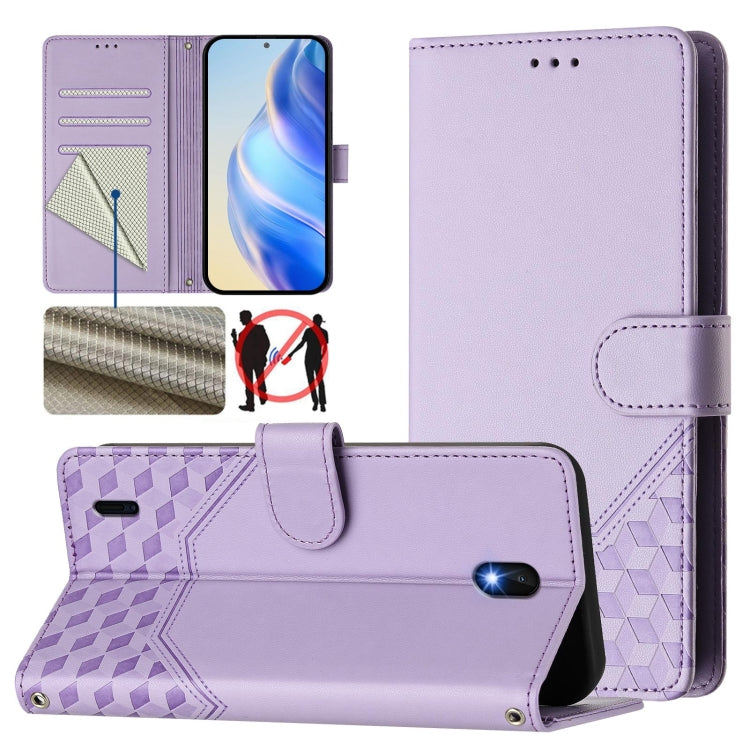 Honeycomb Embossing RFID Leather Phone Case, For Nokia G400, For Nokia G11 4G / G21 4G, For Nokia C30, For Nokia C01 Plus / C1 2nd Edition, For Nokia XR20, For Nokia C10 / C20, For Nokia X20 / X10, For Nokia G20 / G10