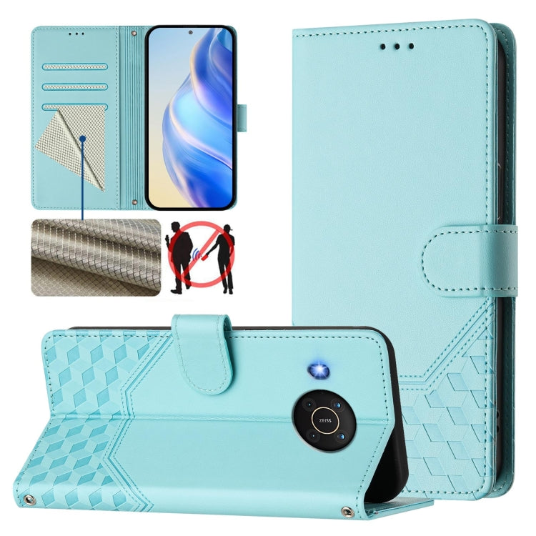 Honeycomb Embossing RFID Leather Phone Case, For Nokia G400, For Nokia G11 4G / G21 4G, For Nokia C30, For Nokia C01 Plus / C1 2nd Edition, For Nokia XR20, For Nokia C10 / C20, For Nokia X20 / X10, For Nokia G20 / G10