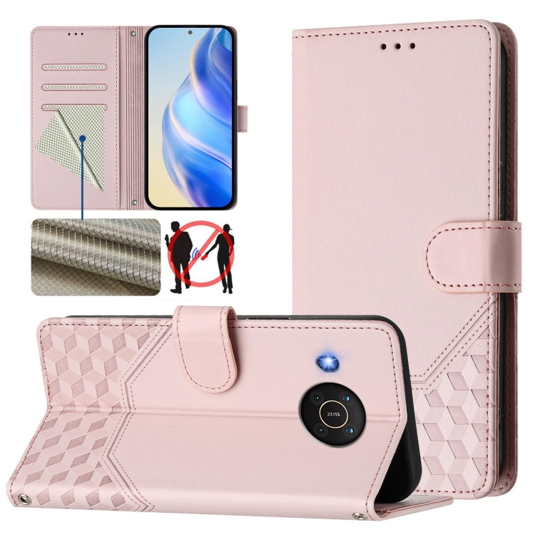 Honeycomb Embossing RFID Leather Phone Case, For Nokia G400, For Nokia G11 4G / G21 4G, For Nokia C30, For Nokia C01 Plus / C1 2nd Edition, For Nokia XR20, For Nokia C10 / C20, For Nokia X20 / X10, For Nokia G20 / G10