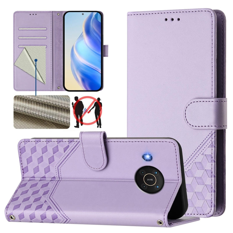 Honeycomb Embossing RFID Leather Phone Case, For Nokia G400, For Nokia G11 4G / G21 4G, For Nokia C30, For Nokia C01 Plus / C1 2nd Edition, For Nokia XR20, For Nokia C10 / C20, For Nokia X20 / X10, For Nokia G20 / G10