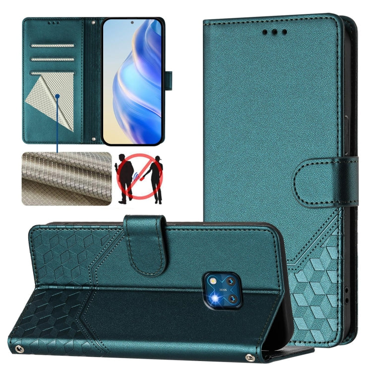 Honeycomb Embossing RFID Leather Phone Case, For Nokia G400, For Nokia G11 4G / G21 4G, For Nokia C30, For Nokia C01 Plus / C1 2nd Edition, For Nokia XR20, For Nokia C10 / C20, For Nokia X20 / X10, For Nokia G20 / G10