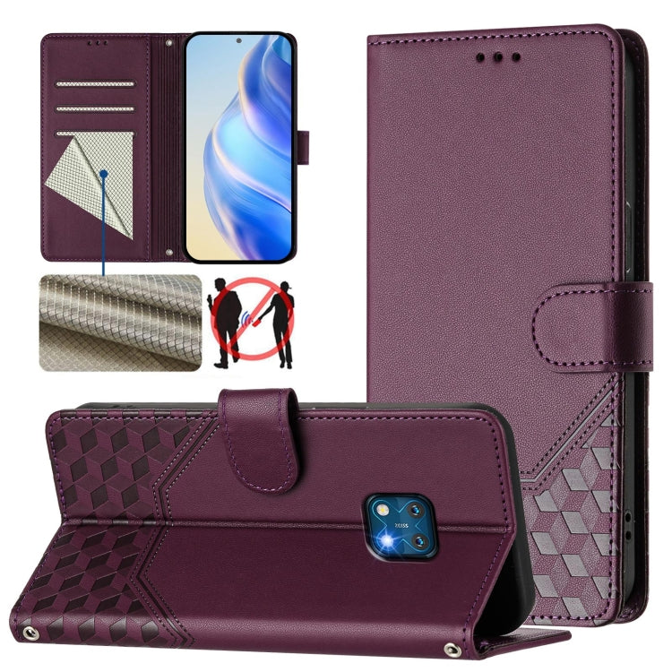 Honeycomb Embossing RFID Leather Phone Case, For Nokia G400, For Nokia G11 4G / G21 4G, For Nokia C30, For Nokia C01 Plus / C1 2nd Edition, For Nokia XR20, For Nokia C10 / C20, For Nokia X20 / X10, For Nokia G20 / G10