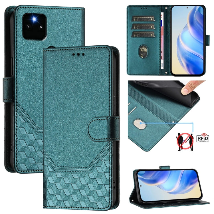 Honeycomb Embossing RFID Leather Phone Case, For Google Pixel 5a 5G