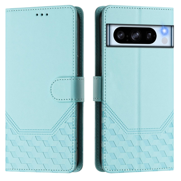 Honeycomb Embossing RFID Leather Phone Case, For Google Pixel 8 Pro, For Google Pixel 8, For Google Pixel 7a, For Google Pixel 7 Pro, For Google Pixel 7, For Google Pixel 6a, For Google Pixel 6 Pro, For Google Pixel 6