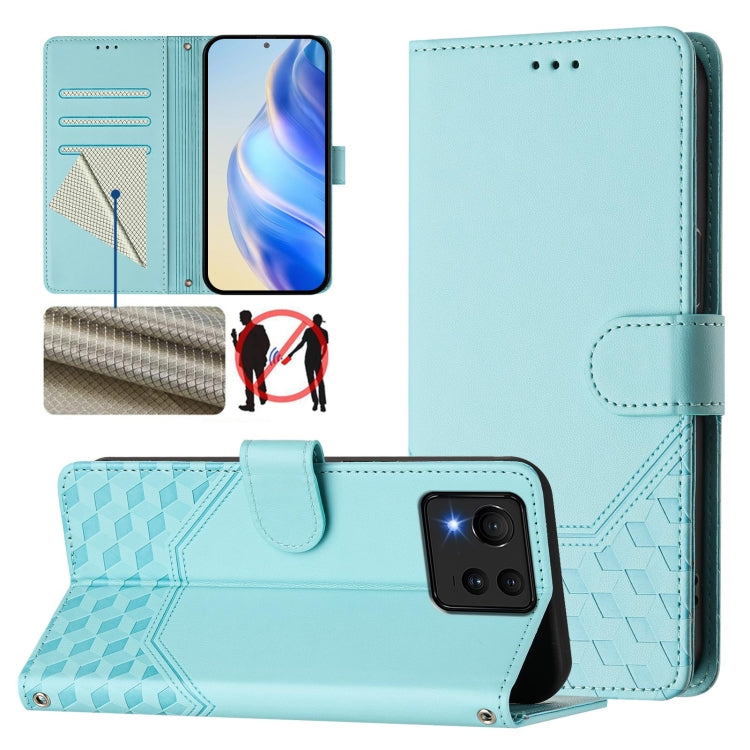 Honeycomb Embossing RFID Leather Phone Case, For Asus Zenfone 12 Ultra, For Asus ROG Phone 9 / 9 Pro, For Asus Zenfone 11 Ultra, For Asus ROG Phone 8 / 8 Pro