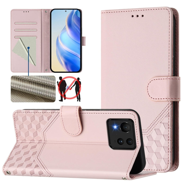 Honeycomb Embossing RFID Leather Phone Case, For Asus Zenfone 12 Ultra, For Asus ROG Phone 9 / 9 Pro, For Asus Zenfone 11 Ultra, For Asus ROG Phone 8 / 8 Pro