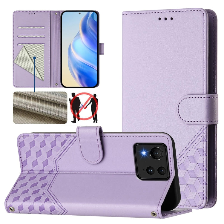 Honeycomb Embossing RFID Leather Phone Case, For Asus Zenfone 12 Ultra, For Asus ROG Phone 9 / 9 Pro, For Asus Zenfone 11 Ultra, For Asus ROG Phone 8 / 8 Pro