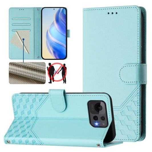 Honeycomb Embossing RFID Leather Phone Case, For Asus Zenfone 12 Ultra, For Asus ROG Phone 9 / 9 Pro, For Asus Zenfone 11 Ultra, For Asus ROG Phone 8 / 8 Pro