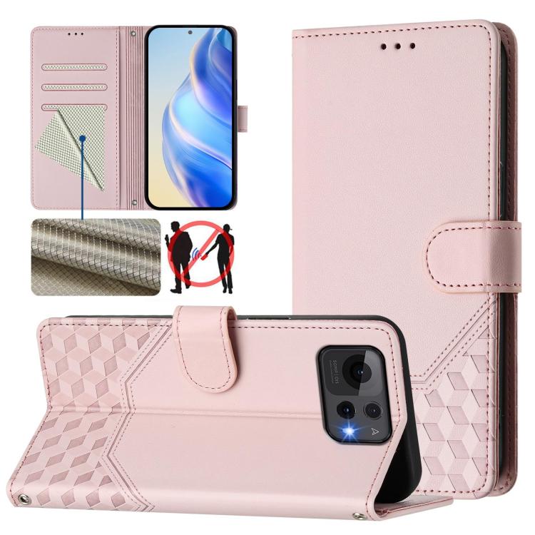 Honeycomb Embossing RFID Leather Phone Case, For Asus Zenfone 12 Ultra, For Asus ROG Phone 9 / 9 Pro, For Asus Zenfone 11 Ultra, For Asus ROG Phone 8 / 8 Pro