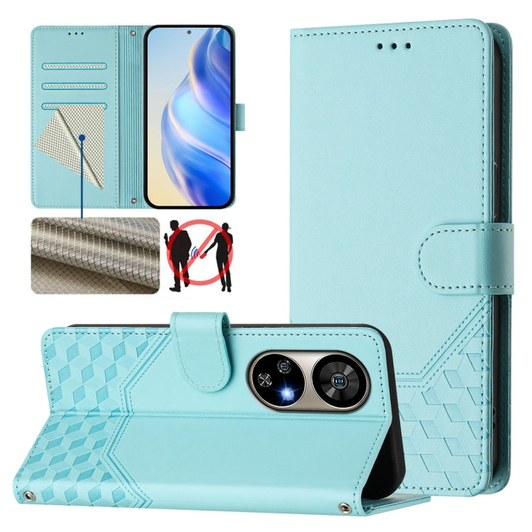 Honeycomb Embossing RFID Leather Phone Case, For Ulefone Note 17 Pro, For Ulefone Note 18 Ultra, For Ulefone Note 14