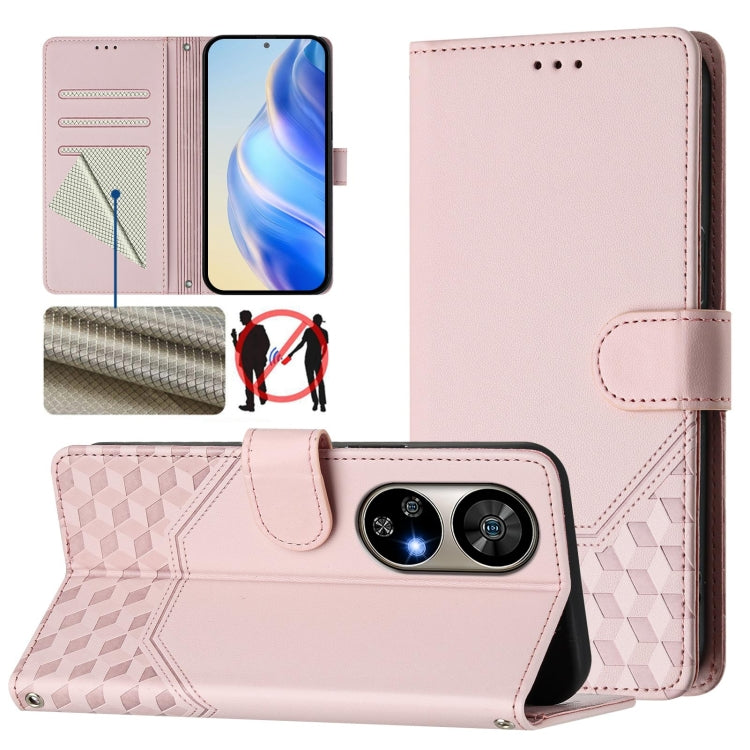 Honeycomb Embossing RFID Leather Phone Case, For Ulefone Note 17 Pro, For Ulefone Note 18 Ultra, For Ulefone Note 14