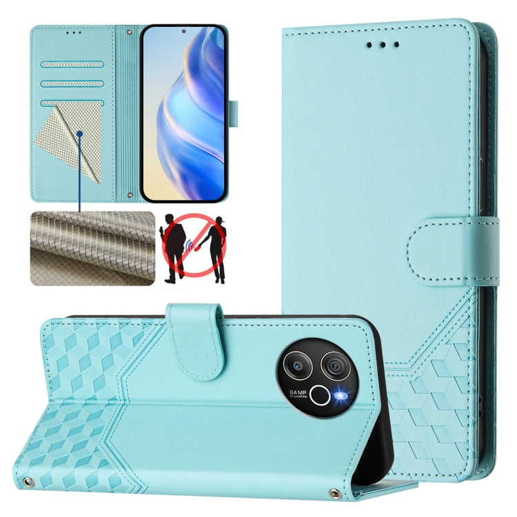 Honeycomb Embossing RFID Leather Phone Case, For Blackview Wave 6C, For Blackview Shark 8 / Oscal Tiger 12, For Blackview A52 / A52 Pro, For Blackview A53