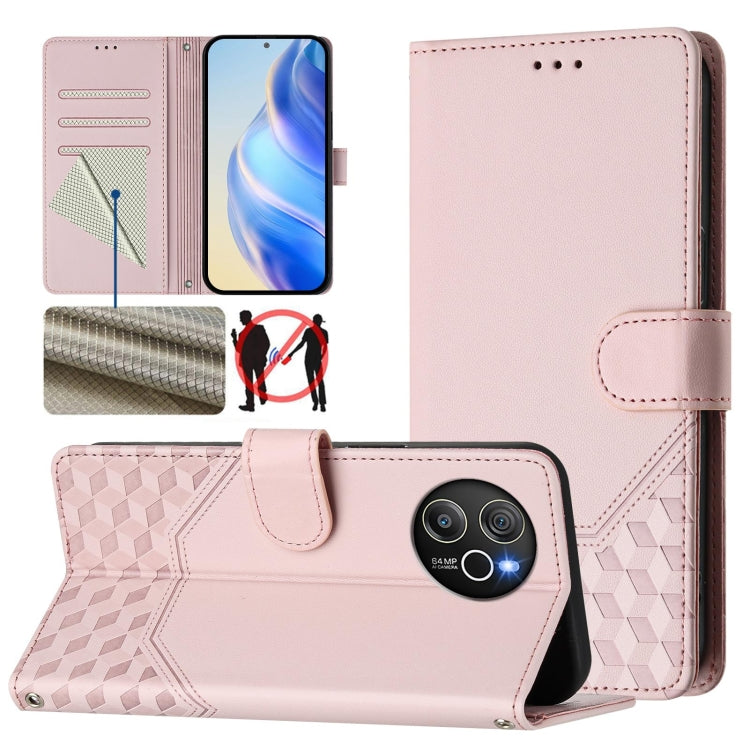 Honeycomb Embossing RFID Leather Phone Case, For Blackview Wave 6C, For Blackview Shark 8 / Oscal Tiger 12, For Blackview A52 / A52 Pro, For Blackview A53
