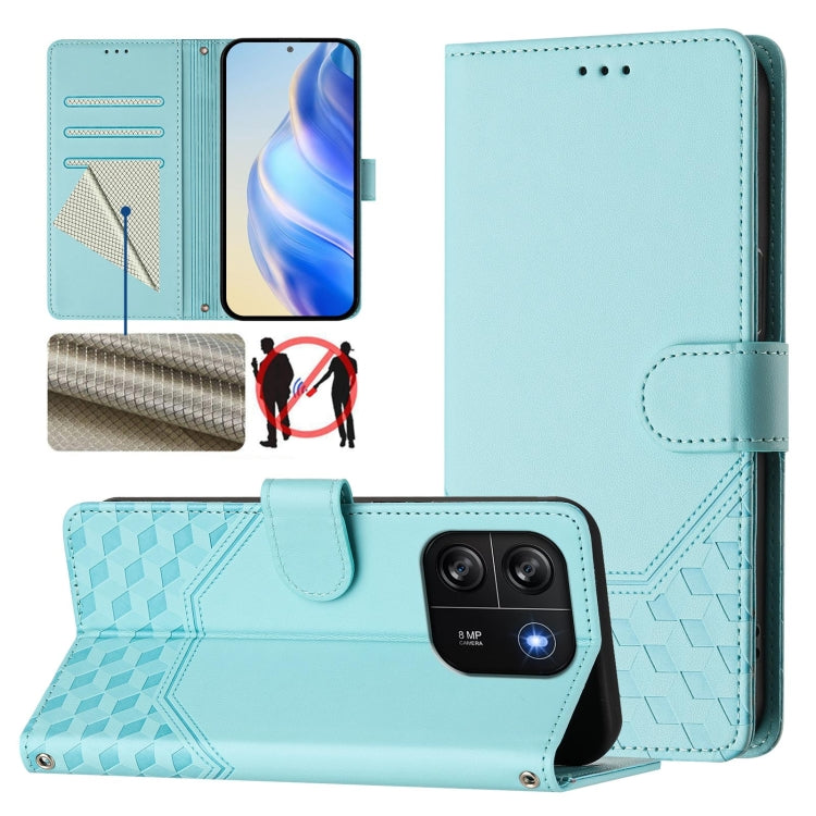 Honeycomb Embossing RFID Leather Phone Case, For Blackview Wave 6C, For Blackview Shark 8 / Oscal Tiger 12, For Blackview A52 / A52 Pro, For Blackview A53