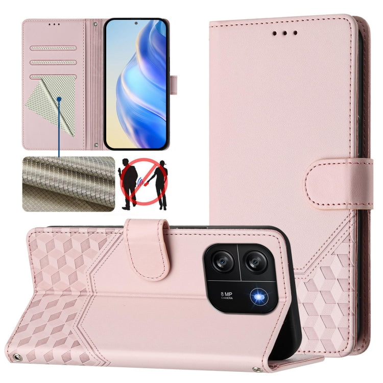 Honeycomb Embossing RFID Leather Phone Case, For Blackview Wave 6C, For Blackview Shark 8 / Oscal Tiger 12, For Blackview A52 / A52 Pro, For Blackview A53