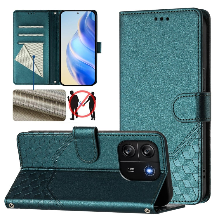 Honeycomb Embossing RFID Leather Phone Case, For Blackview Wave 6C, For Blackview Shark 8 / Oscal Tiger 12, For Blackview A52 / A52 Pro, For Blackview A53