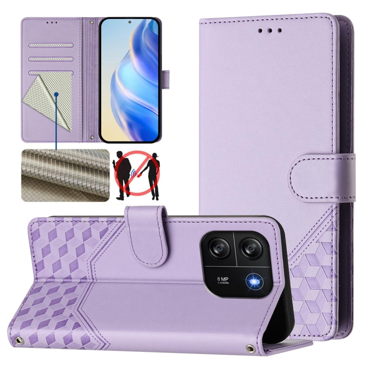 Honeycomb Embossing RFID Leather Phone Case, For Blackview Wave 6C, For Blackview Shark 8 / Oscal Tiger 12, For Blackview A52 / A52 Pro, For Blackview A53