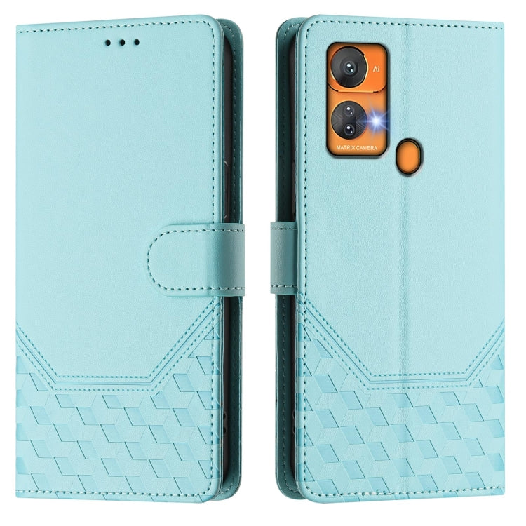 Honeycomb Embossing RFID Leather Phone Case, For Oukitel C33