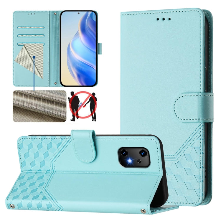 Honeycomb Embossing RFID Leather Phone Case, For Umidigi G100x 5G / 4G, For Umidigi G100 Pro, For Umidigi Note 100, For Umidigi Note 90, For Umidigi A15 / A15C / A15T, For Umidigi G9 5G, For Umidigi Bison X20, For Umidigi Power 7 / 7S