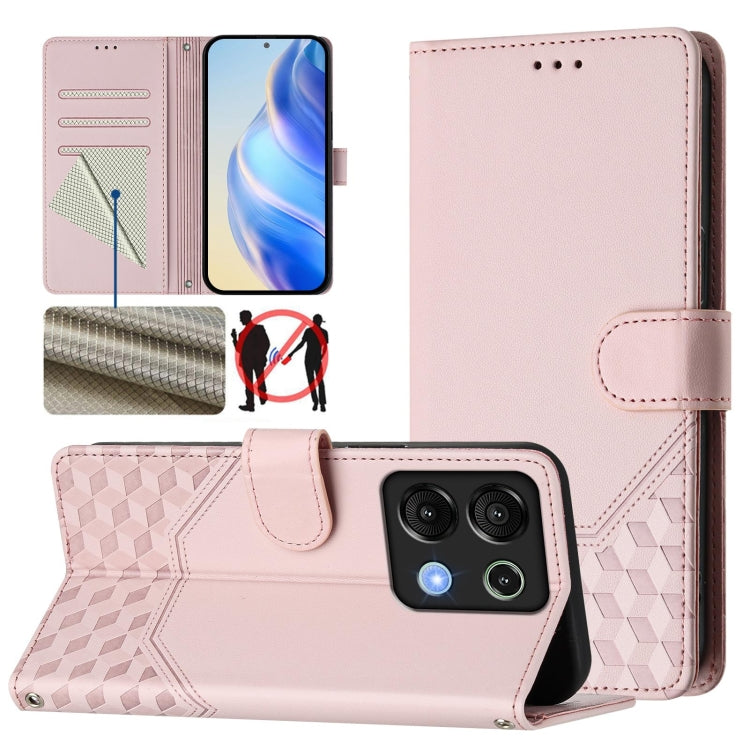 Honeycomb Embossing RFID Leather Phone Case, For Umidigi G100x 5G / 4G, For Umidigi G100 Pro, For Umidigi Note 100, For Umidigi Note 90, For Umidigi A15 / A15C / A15T, For Umidigi G9 5G, For Umidigi Bison X20, For Umidigi Power 7 / 7S