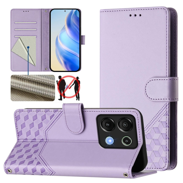 Honeycomb Embossing RFID Leather Phone Case, For Umidigi G100x 5G / 4G, For Umidigi G100 Pro, For Umidigi Note 100, For Umidigi Note 90, For Umidigi A15 / A15C / A15T, For Umidigi G9 5G, For Umidigi Bison X20, For Umidigi Power 7 / 7S