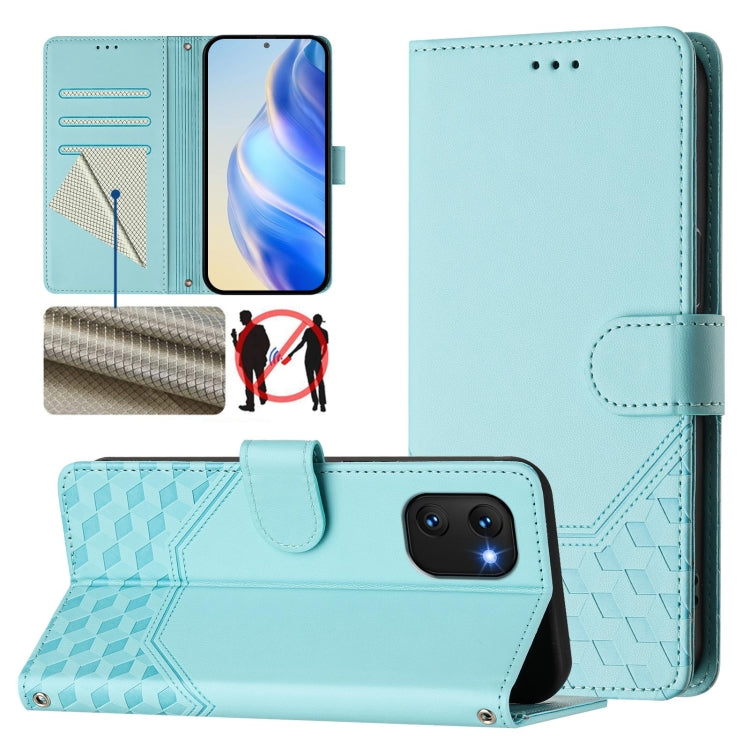 Honeycomb Embossing RFID Leather Phone Case, For Umidigi G100x 5G / 4G, For Umidigi G100 Pro, For Umidigi Note 100, For Umidigi Note 90, For Umidigi A15 / A15C / A15T, For Umidigi G9 5G, For Umidigi Bison X20, For Umidigi Power 7 / 7S