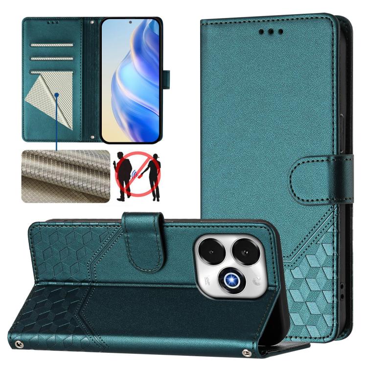 Honeycomb Embossing RFID Leather Phone Case, For Umidigi G100x 5G / 4G, For Umidigi G100 Pro, For Umidigi Note 100, For Umidigi Note 90, For Umidigi A15 / A15C / A15T, For Umidigi G9 5G, For Umidigi Bison X20, For Umidigi Power 7 / 7S