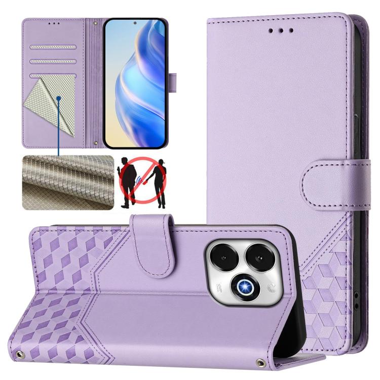 Honeycomb Embossing RFID Leather Phone Case, For Umidigi G100x 5G / 4G, For Umidigi G100 Pro, For Umidigi Note 100, For Umidigi Note 90, For Umidigi A15 / A15C / A15T, For Umidigi G9 5G, For Umidigi Bison X20, For Umidigi Power 7 / 7S
