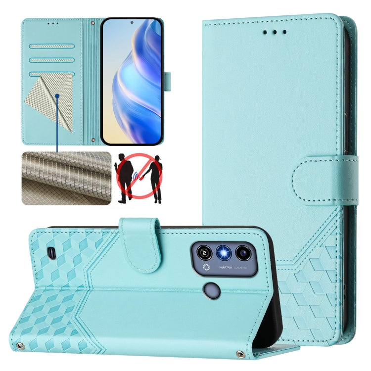 Honeycomb Embossing RFID Leather Phone Case, For ZTE nubia Z60 Ultra, For ZTE Blade A73 5G, For ZTE Blade A73 4G, For ZTE Blade V50 Vita, For ZTE Blade A53 / A53+, For ZTE Blade A53 Pro, For ZTE Blade A52 Lite, For ZTE Blade V40s