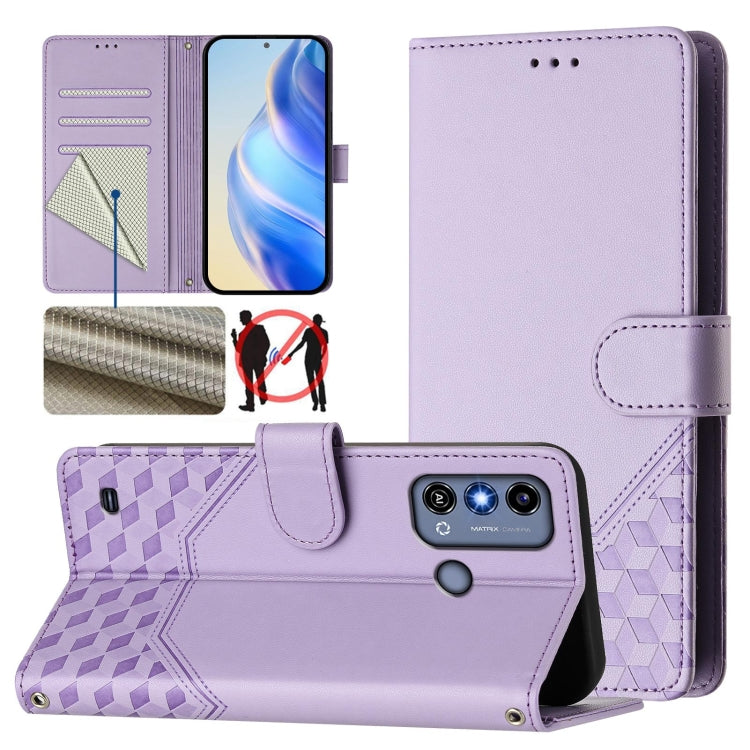 Honeycomb Embossing RFID Leather Phone Case, For ZTE nubia Z60 Ultra, For ZTE Blade A73 5G, For ZTE Blade A73 4G, For ZTE Blade V50 Vita, For ZTE Blade A53 / A53+, For ZTE Blade A53 Pro, For ZTE Blade A52 Lite, For ZTE Blade V40s
