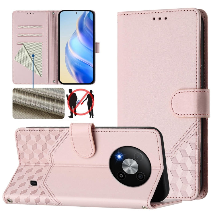 Honeycomb Embossing RFID Leather Phone Case, For ZTE nubia Z60 Ultra, For ZTE Blade A73 5G, For ZTE Blade A73 4G, For ZTE Blade V50 Vita, For ZTE Blade A53 / A53+, For ZTE Blade A53 Pro, For ZTE Blade A52 Lite, For ZTE Blade V40s