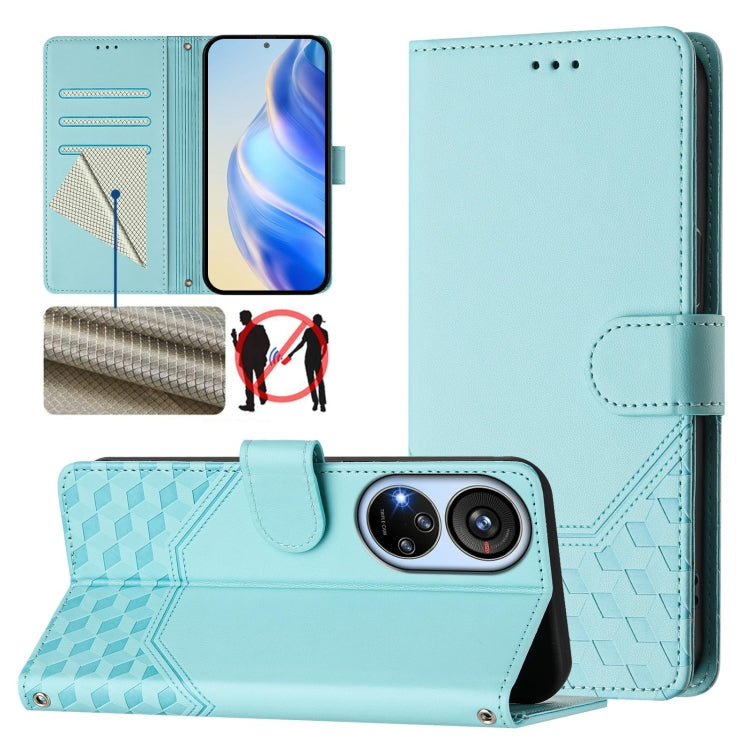 Honeycomb Embossing RFID Leather Phone Case, For ZTE nubia Z60 Ultra, For ZTE Blade A73 5G, For ZTE Blade A73 4G, For ZTE Blade V50 Vita, For ZTE Blade A53 / A53+, For ZTE Blade A53 Pro, For ZTE Blade A52 Lite, For ZTE Blade V40s
